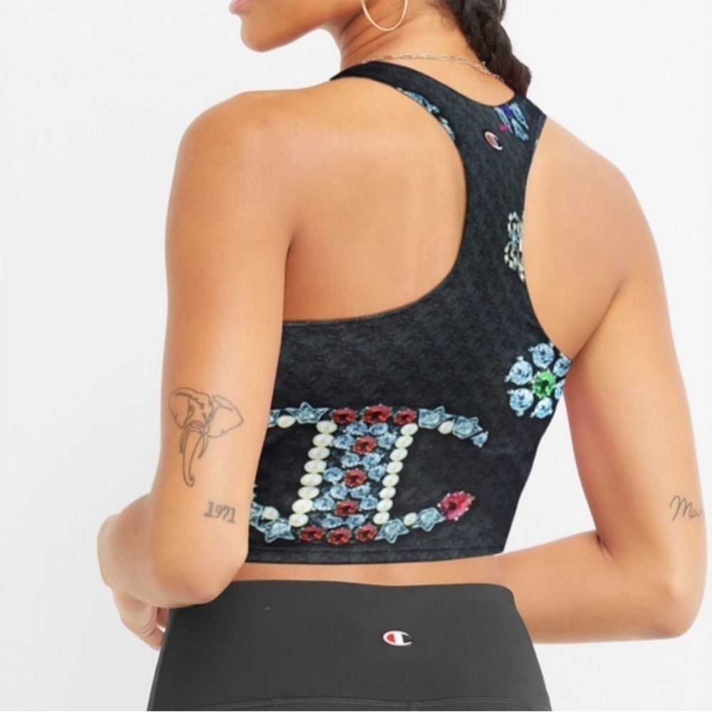 Champion C Bling Fitted Crop Top Women’s Size Medium - Picture 2 of 10
